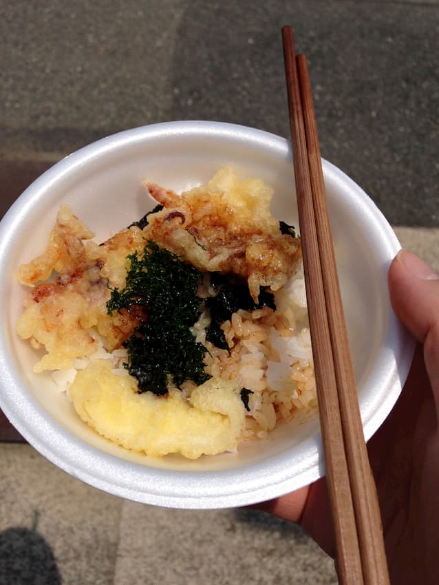 白イカ揚げ丼