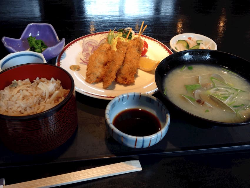 あさりの串揚げ膳