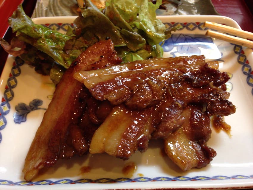 イノシシの生姜焼き