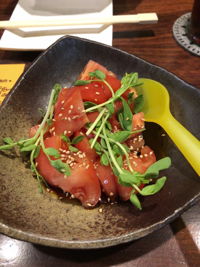 トマトの牡蠣醤油和え