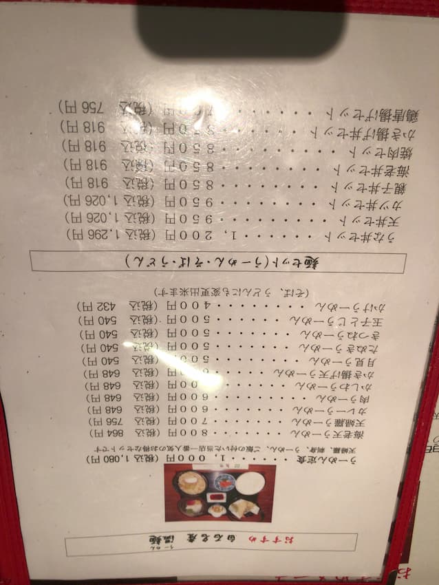 メニュー