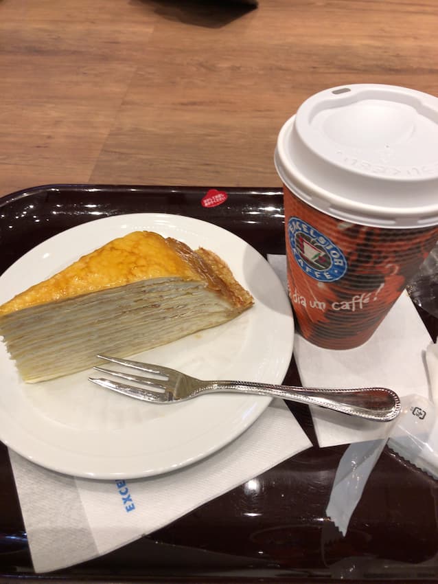 ミルクレープとコーヒー