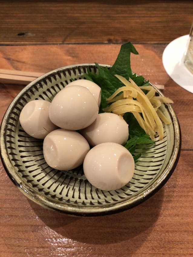うずらの卵の生姜醤油漬け
