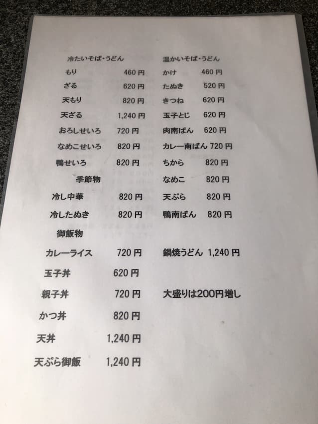 メニュー