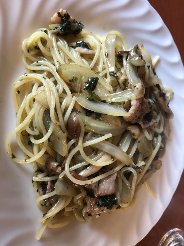 葉唐辛子のスパゲティ