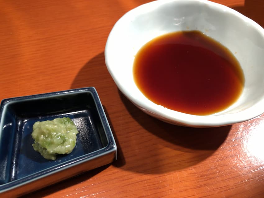 タレとわさび